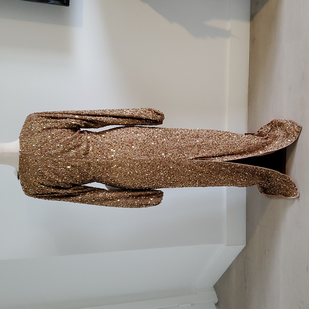 MacDuggal bronze Sequin gown Size 8 and 6 available new with tags - Picture 7 of 14